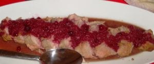 Pork Tenderloin with Cranberry & Raspberry Sauce