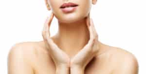 A close-up shot of a woman's lips after getting lip fillers in Rancho Mirage