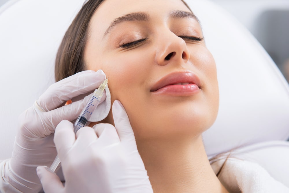 Woman getting Sculptra in Rancho Mirage